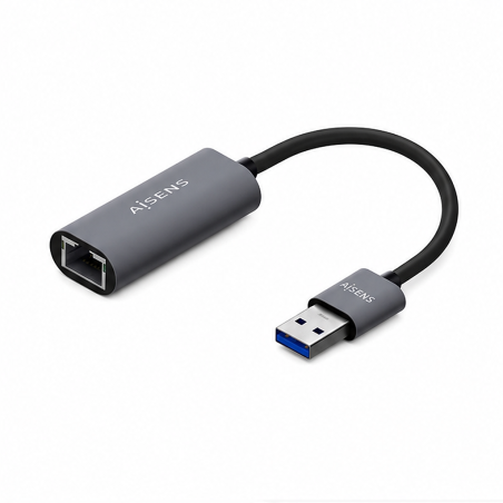 Aisens Convertisseur USB 3.0 vers Ethernet Gigabit, gris, 15 cm