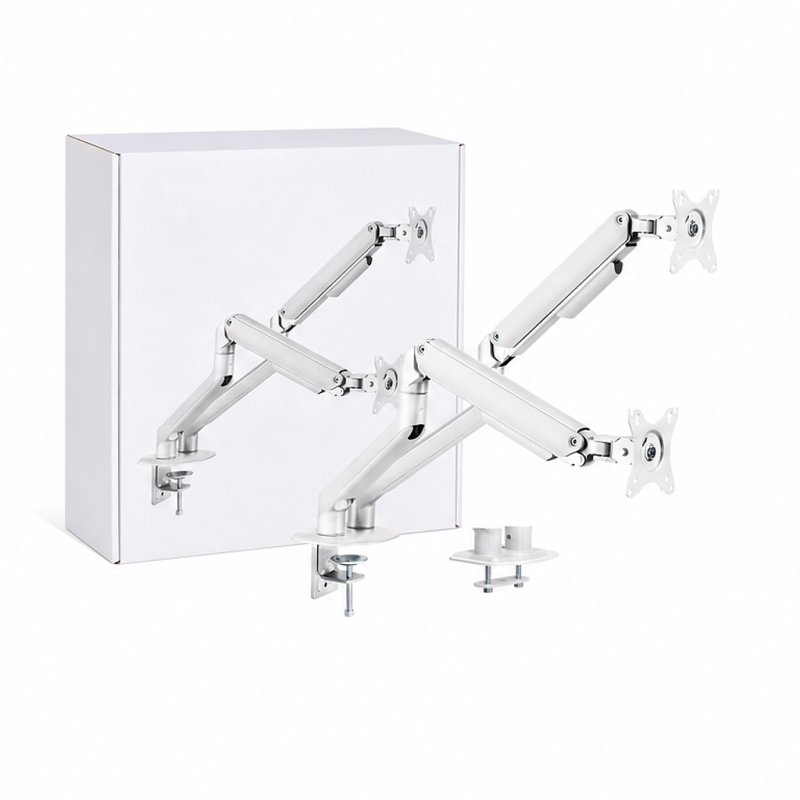 Tooq Desk Mount for 2 Screens 17-32" White
