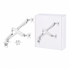 Support bureau 2 écrans 17-32" blanc Tooq