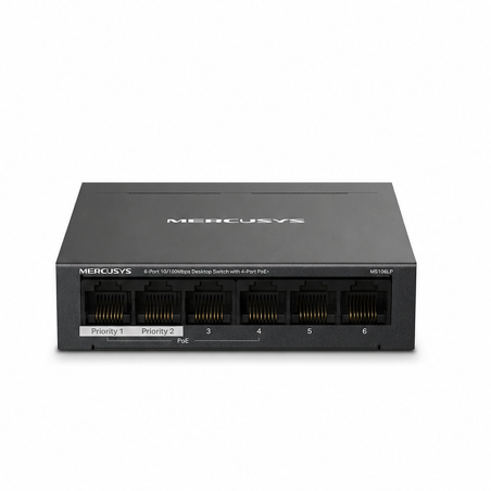 Mercusys MS106LP Switch de bureau 6 ports 10/100 Mbps avec 4 ports PoE+