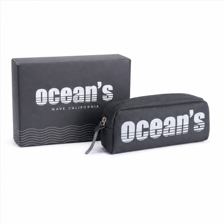 Oceans Wave California 1-Zip Pencil Case Dark Gray