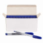 MKtape Pack of 36 Blue Triangular Ballpoint Pens, 1.0 mm