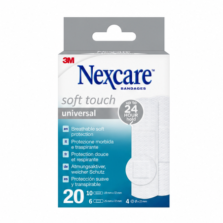 Nexcare Soft Touch Universal 20 Count Assorted