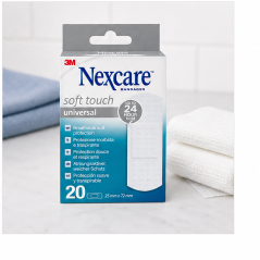 Nexcare Soft Touch 20 Count Bandages 25 x 72 mm
