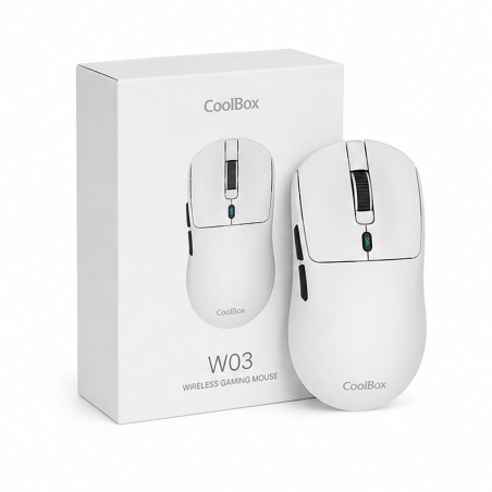 Coolbox W03 Souris gaming sans fil blanche 10 000 dpi