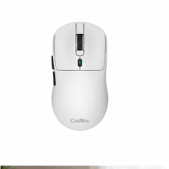 Coolbox W03 white wireless gaming mouse 10,000 dpi