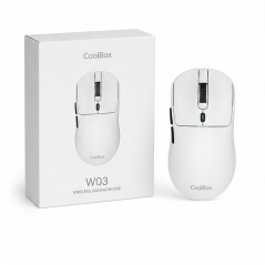 Coolbox W03 Souris gaming sans fil blanche 10 000 dpi