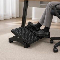 Tooq repose-pieds réglable noir TQFR0604-B