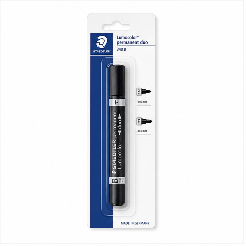 Staedtler Lumocolor permanent duo 348 B black