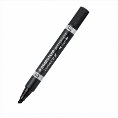 Marqueurs permanents Staedtler Lumocolor duo 348 B noir, boîte de 10