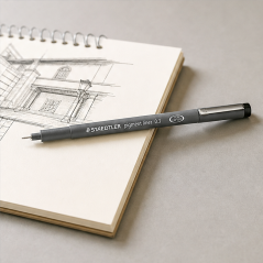 Feutres Staedtler Pigment Liner 308 noir 0,3 mm, boîte de 10