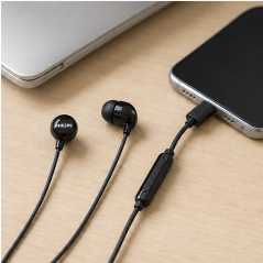 Philips TAE2146BK écouteurs USB-C intra-auriculaires