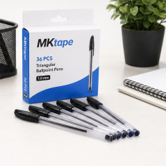 MKtape 36 stylos triangulaires noirs 1,0 mm