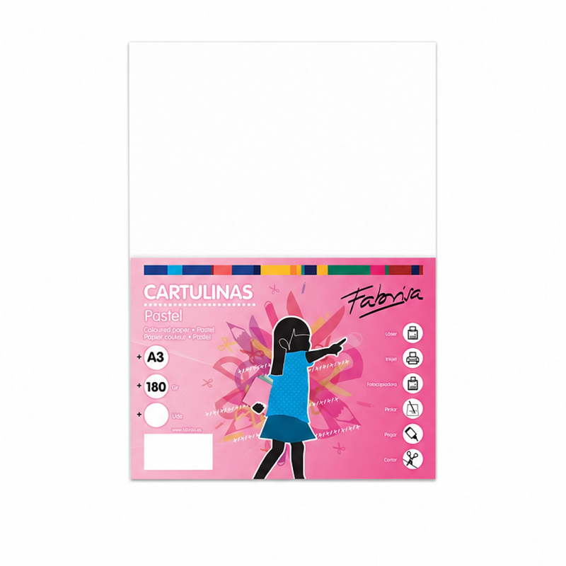 Fabrisa Pack de 50 bristols A3 blancs 180 g/m² Fabrisa Pack de 50 bristols A3 blancs 180 g/m²