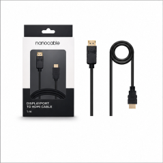 Nanocable câble DisplayPort vers HDMI 1 m noir