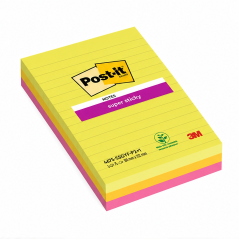 Post-it Super Sticky 4 in. x 6 in., 3-Pack Notes