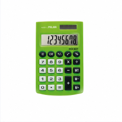 Milan Pocket calculatrice de poche verte 8 chiffres