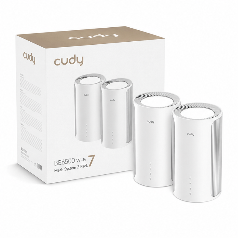 Cudy BE6500 Système Wi‑Fi 7 Mesh 2,5G, pack de 2