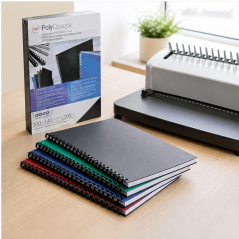 GBC PolyOpaque A4 300 Micron Black Covers