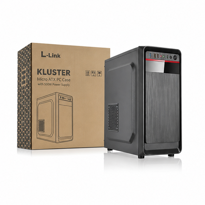 L-Link KLUSTER ATX Case with 500W Power Supply