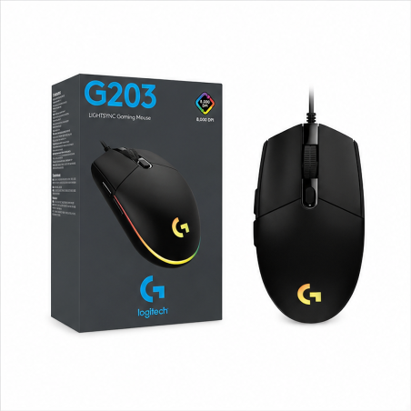 Logitech G203 LIGHTSYNC RGB, souris gaming filaire
