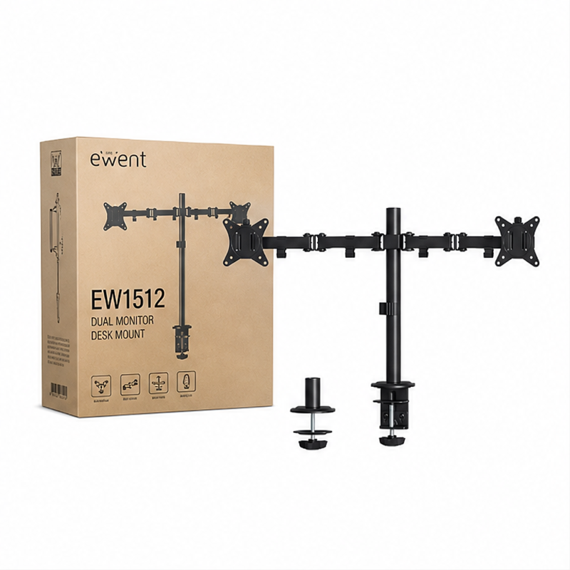 Support de bureau Ewent EW1512 pour 2 écrans