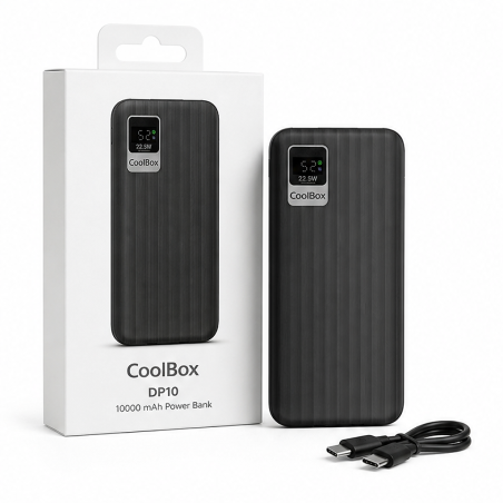 Coolbox DP10 10000 mAh 22,5 W noir | Powerbank