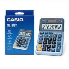Casio MS-120EM 12-Digit Desk Calculator