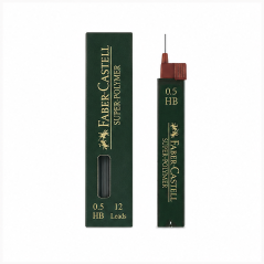 Faber-Castell mines HB 0,5 mm Super-Polymer, 12