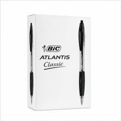 Bic Atlantis Classic noir 1 mm, boîte de 12