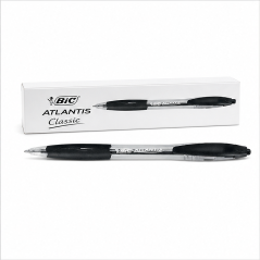Bic Atlantis Classic noir 1 mm, boîte de 12