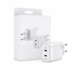 Chargeur GaN Aisens 45 W 2xUSB-C blanc