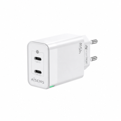Chargeur GaN Aisens 45 W 2xUSB-C PD3.0 QC4.0 blanc