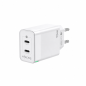 Chargeur GaN Aisens 45 W 2xUSB-C PD3.0 QC4.0 blanc
