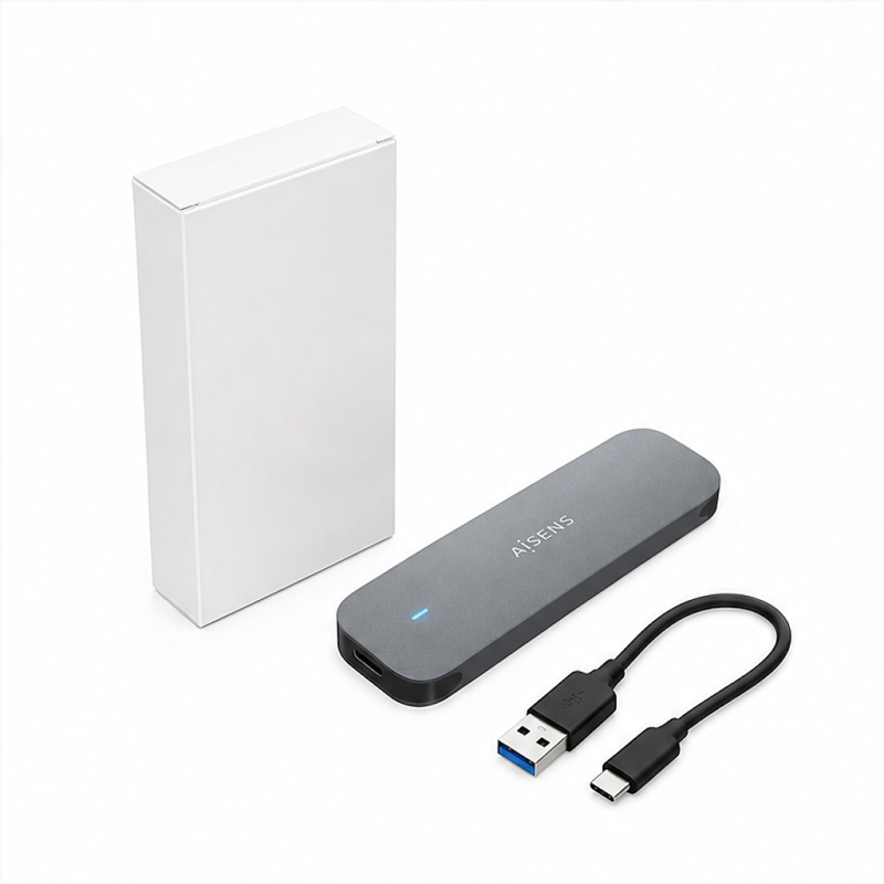 Boîtier externe Aisens M.2 SATA USB 3.1 Gen1 gris