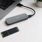 Boîtier externe Aisens M.2 SATA USB 3.1 Gen1 gris