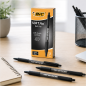 BIC Soft Feel stylo-bille rétractable noir, pointe moyenne 1 mm, lot de 12