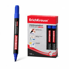ErichKrause P-300 Blue Permanent Marker, 12 Pack