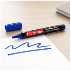 ErichKrause P-300 Blue Permanent Marker, 12 Pack