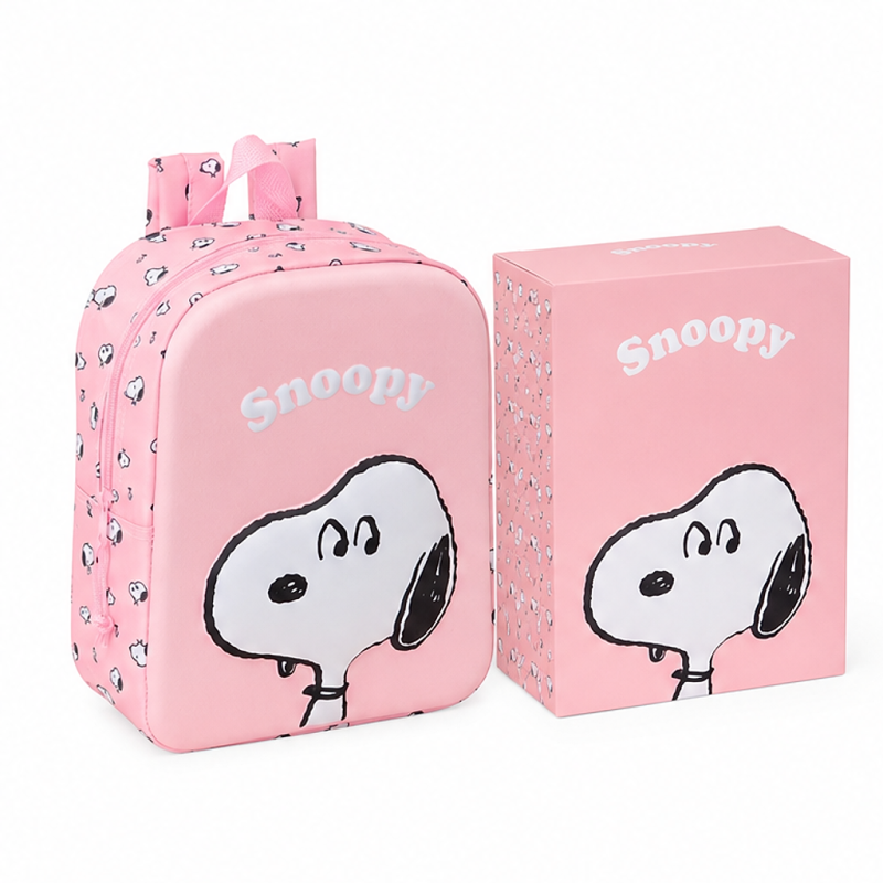 Safta Snoopy 3D preschool backpack 6 L, pastel pink