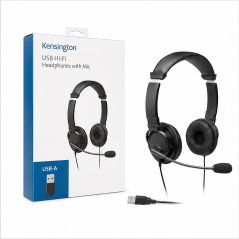 Kensington USB Hi-Fi Headphones with Mic | USB-A