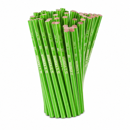 STABILO GREENgraph présentoir de 60 crayons graphite HB 2,2 mm, vert