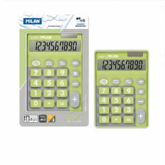 Milan Duo 10 chiffres verte, calculatrice de bureau