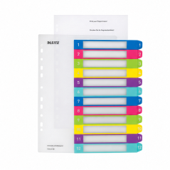Leitz WOW intercalaire plastique 12 onglets A4