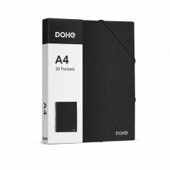 Dohe 30-Pocket A4 Folder in Black