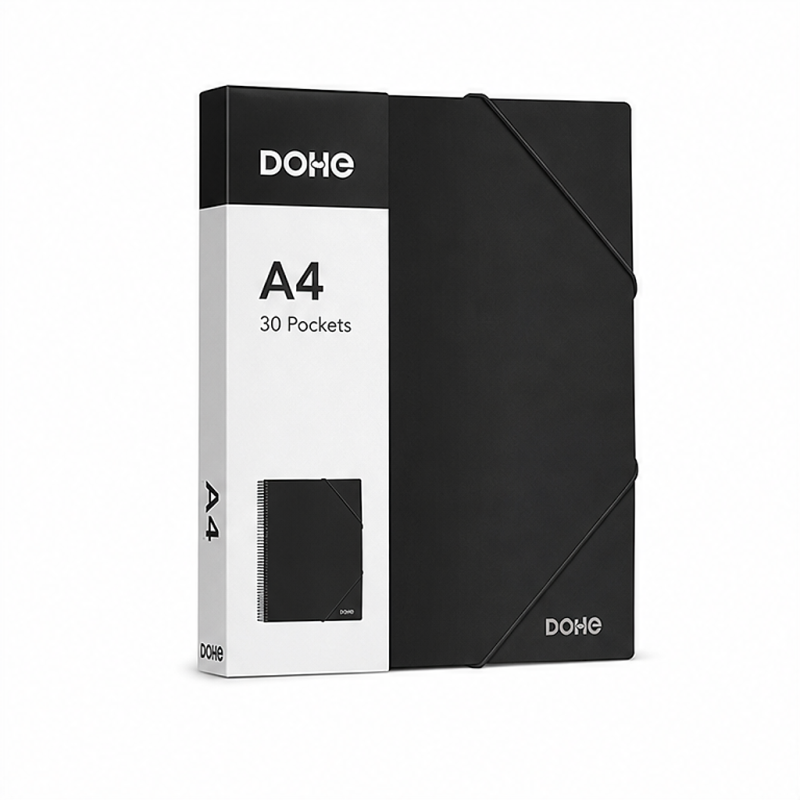 Dohe Classeur à 30 pochettes A4 noir