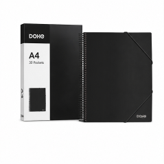 Dohe classeur A4 à 30 pochettes noir