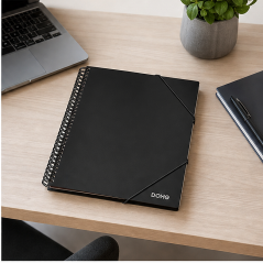Dohe classeur A4 à 30 pochettes noir