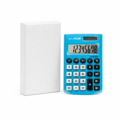 Calculatrice de poche Milan Pocket bleue 8 chiffres
