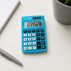 Milan Pocket Blue 8-Digit Pocket Calculator